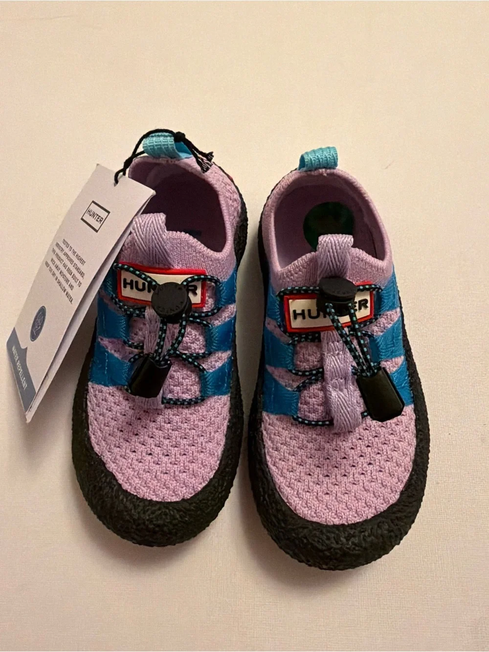 Hunter Kids Lavender and Teal Toggle Water Shoes